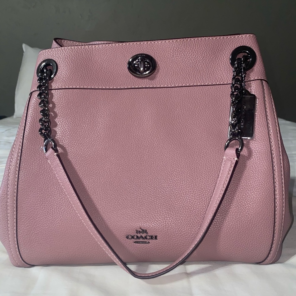 Coach Pebble Leather Hallie shoulder bag